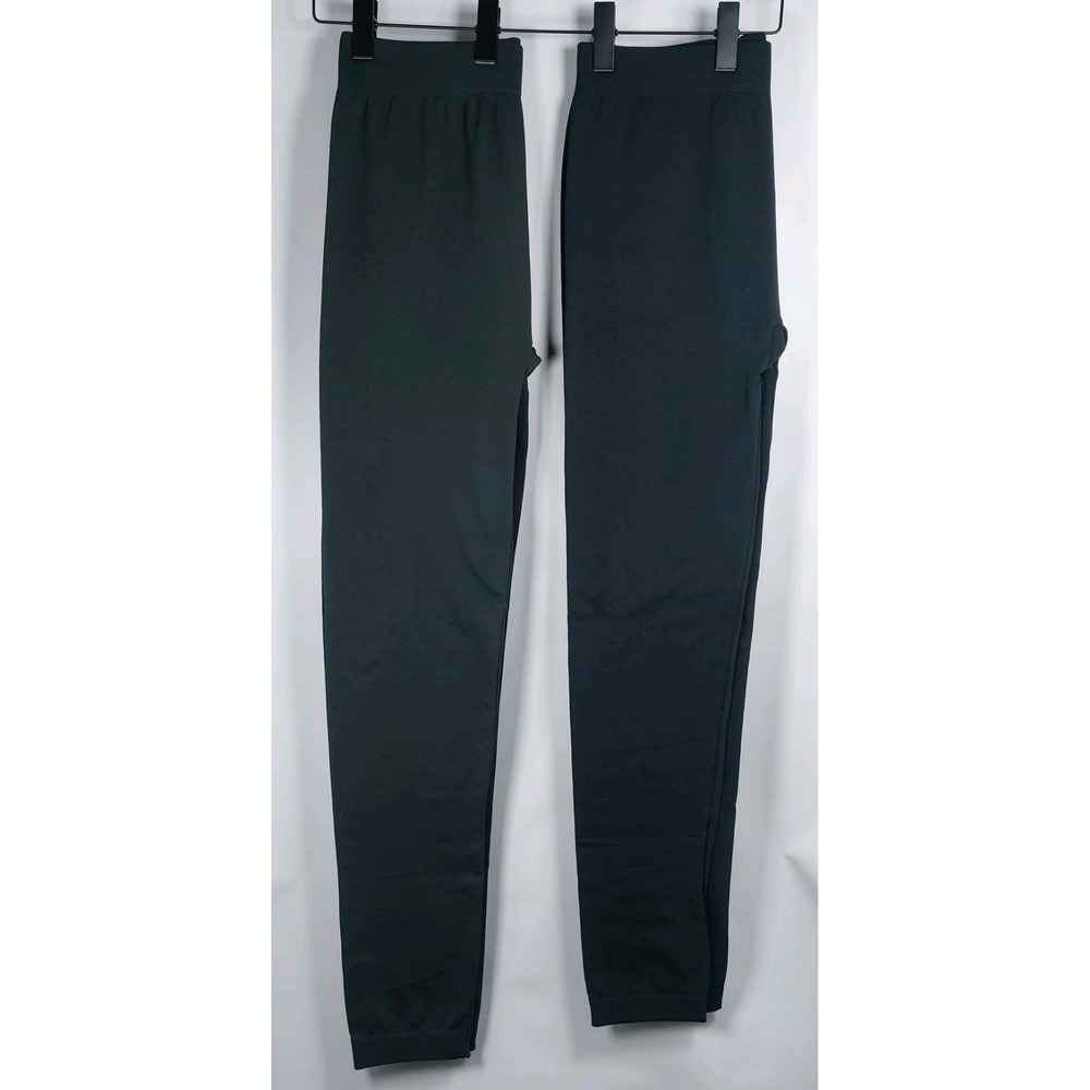 GMI Fleece Lined Leggings Lot Of 2 Womens 3XL Gray/Black
